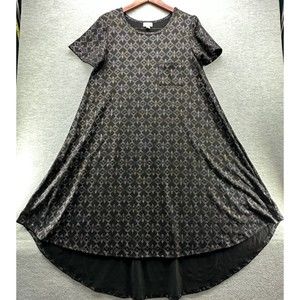 Lularoe Dress Womens Size Small Studded Black Short Sleeves Hi Lo Dress (A41)
